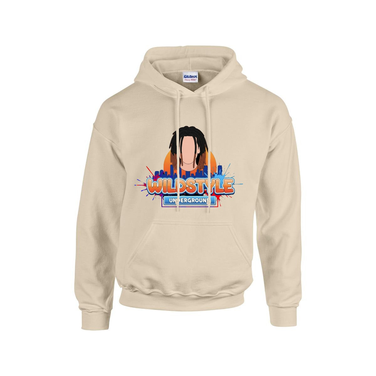 Men's Hoodie Printed in USA |Gildan 18500 Front DTF