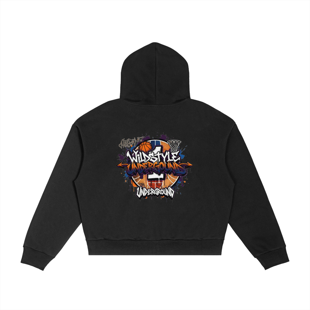 Contrast Plaid Boxy Zip Hoodie ODMPOD
