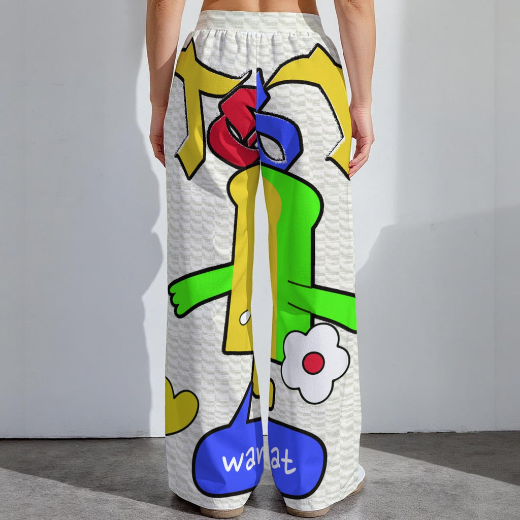All-Over Print Women's High-Stretch Casual Pants|290GSM Yoycol