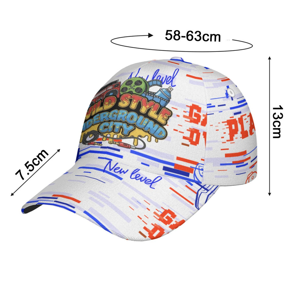 All-Over Print Peaked Cap With Box