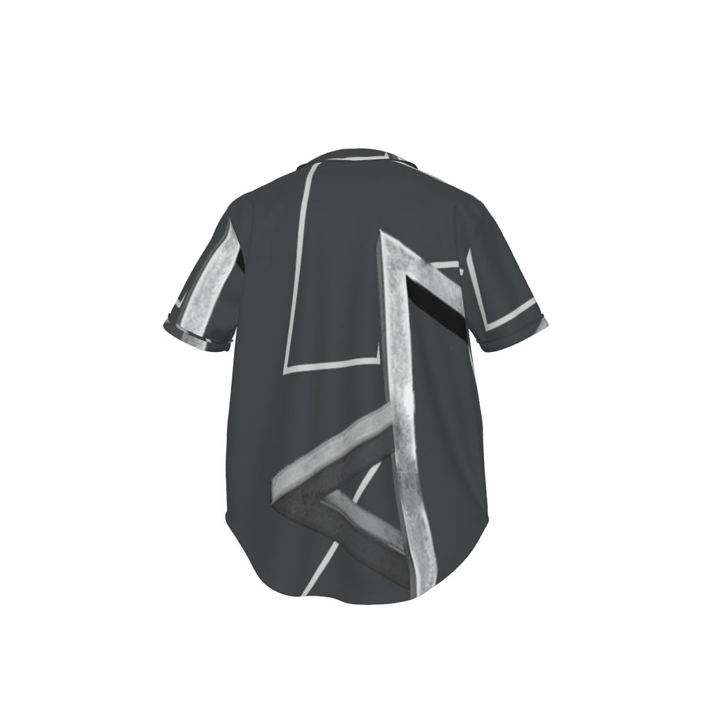 All-Over Print Men's Short Sleeve Baseball Jersey With Pinstripes