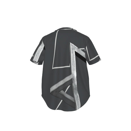 All-Over Print Men's Short Sleeve Baseball Jersey With Pinstripes