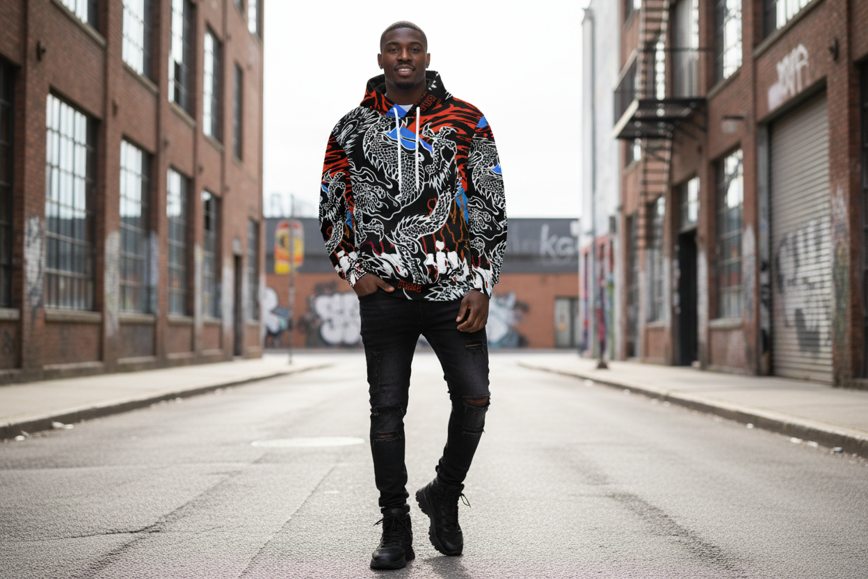 All-Over Print Unisex Pullover Hoodie | 310GSM Cotton Yoycol