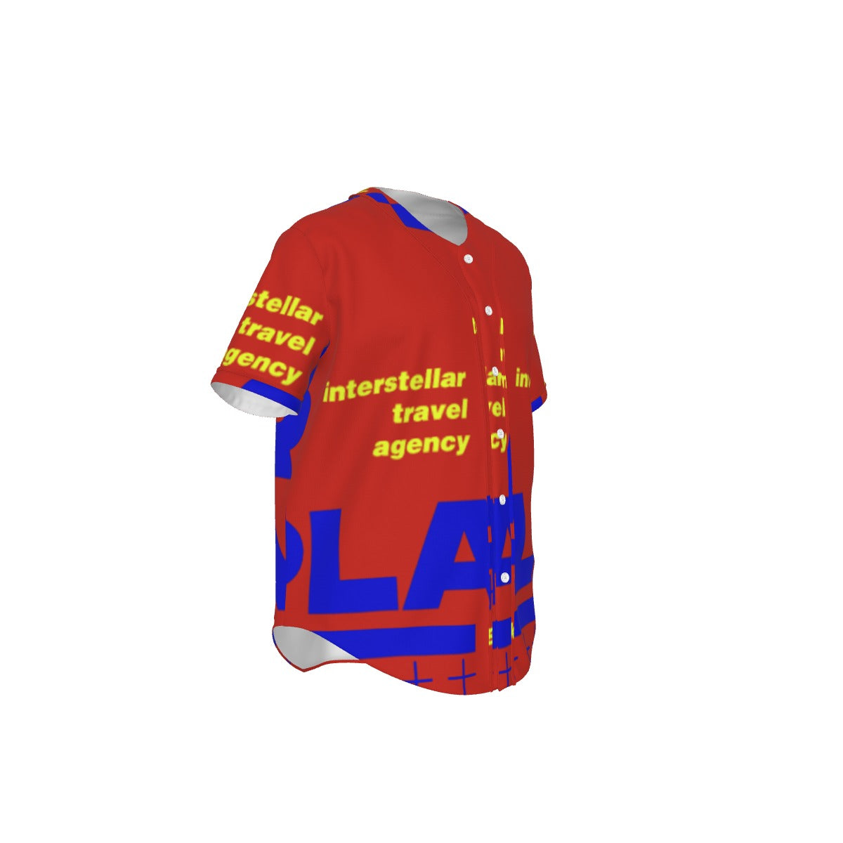 All-Over Print Men's Short Sleeve Baseball Jersey With Pinstripes