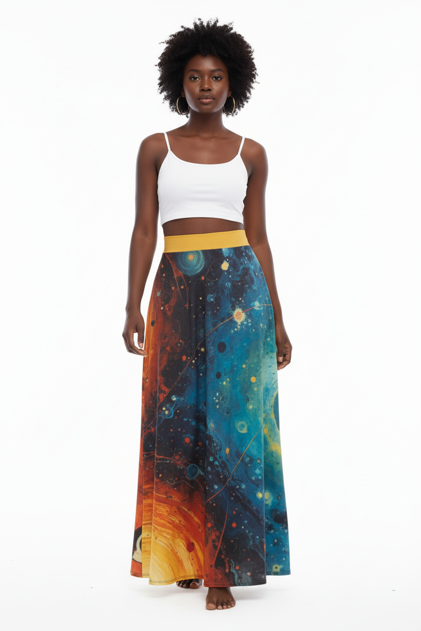 All-Over Print Women's High Waist Wide Leg Trousers Yoycol