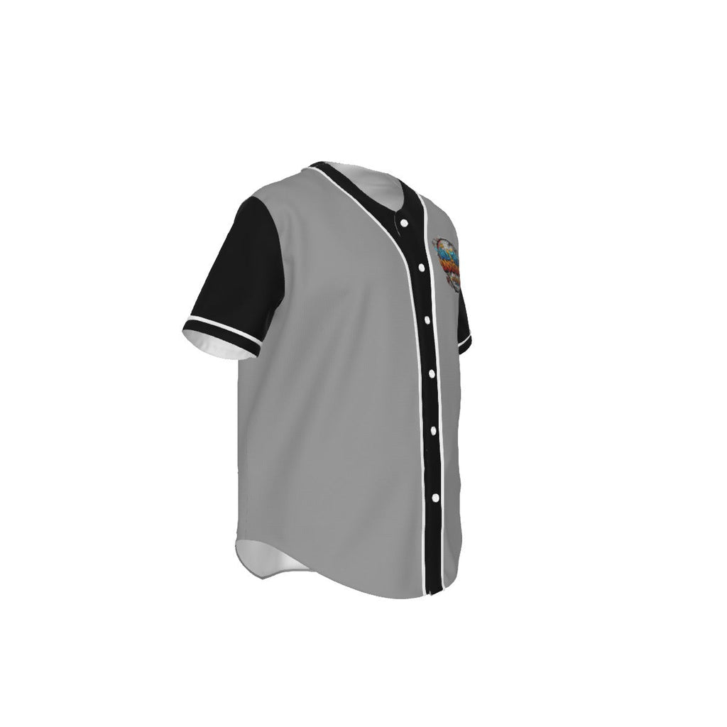 All-Over Print Men's Short Sleeve Baseball Jersey With Pinstripes Yoycol