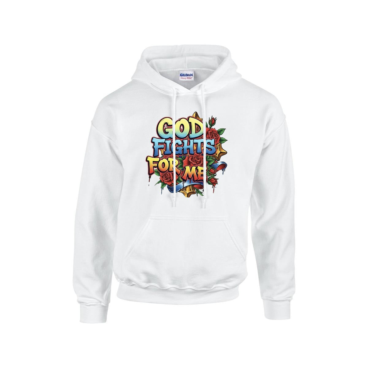 Men's Hoodie Printed in USA |Gildan 18500 Front DTF