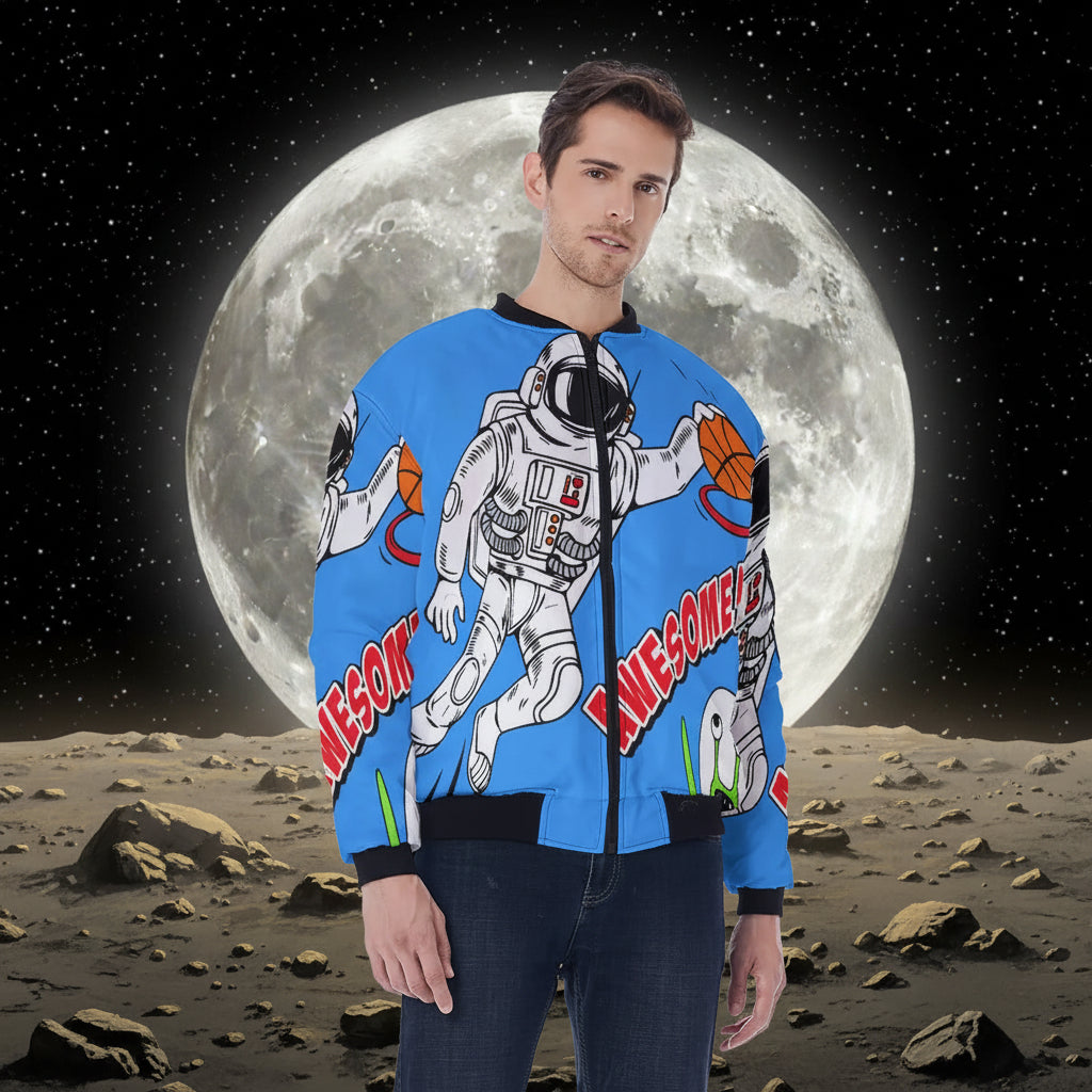 All-Over Print Men's Jacket With Sleeve Pocket Yoycol
