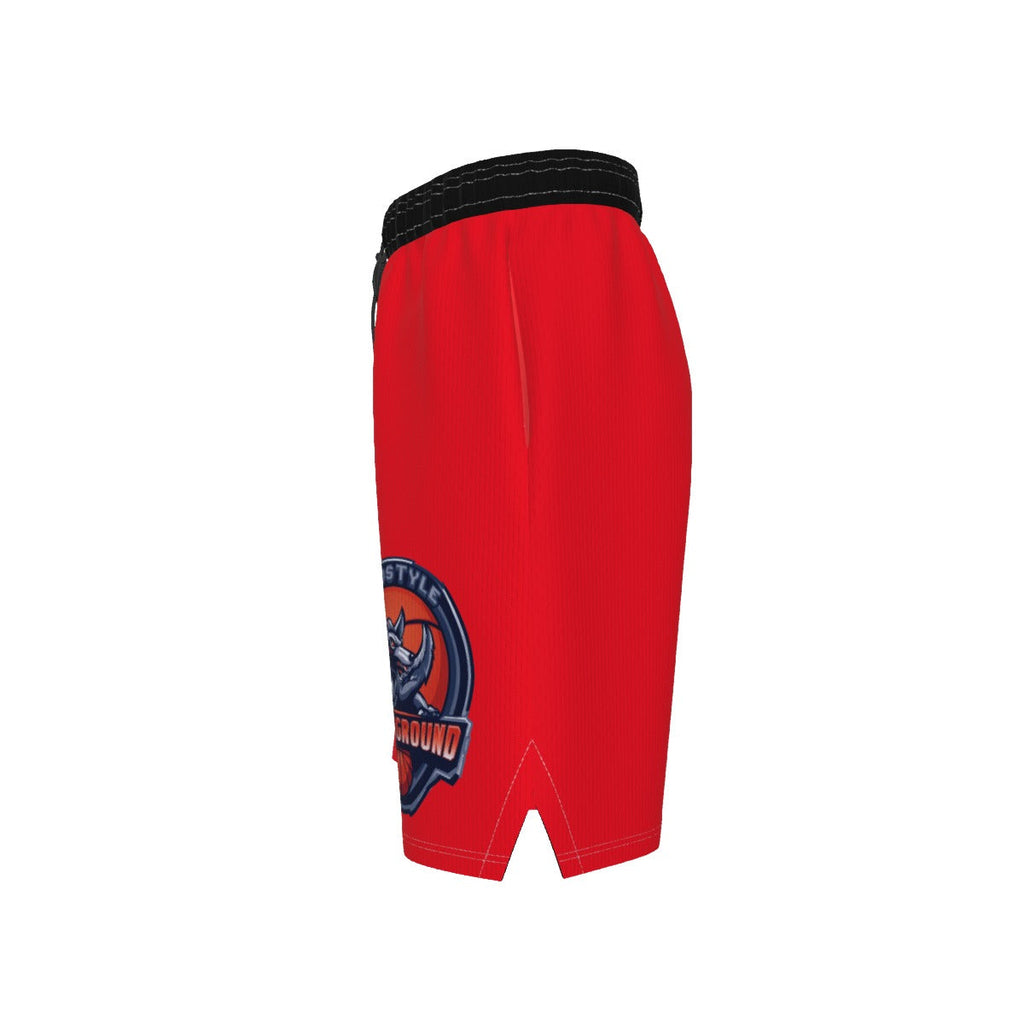 All-Over Print Men's V Neck Basketball Suit Yoycol