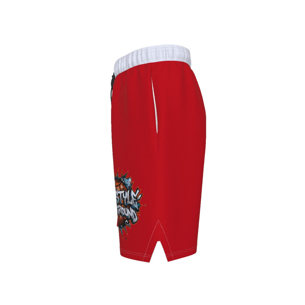 All-Over Print Men's V Neck Basketball Suit Yoycol