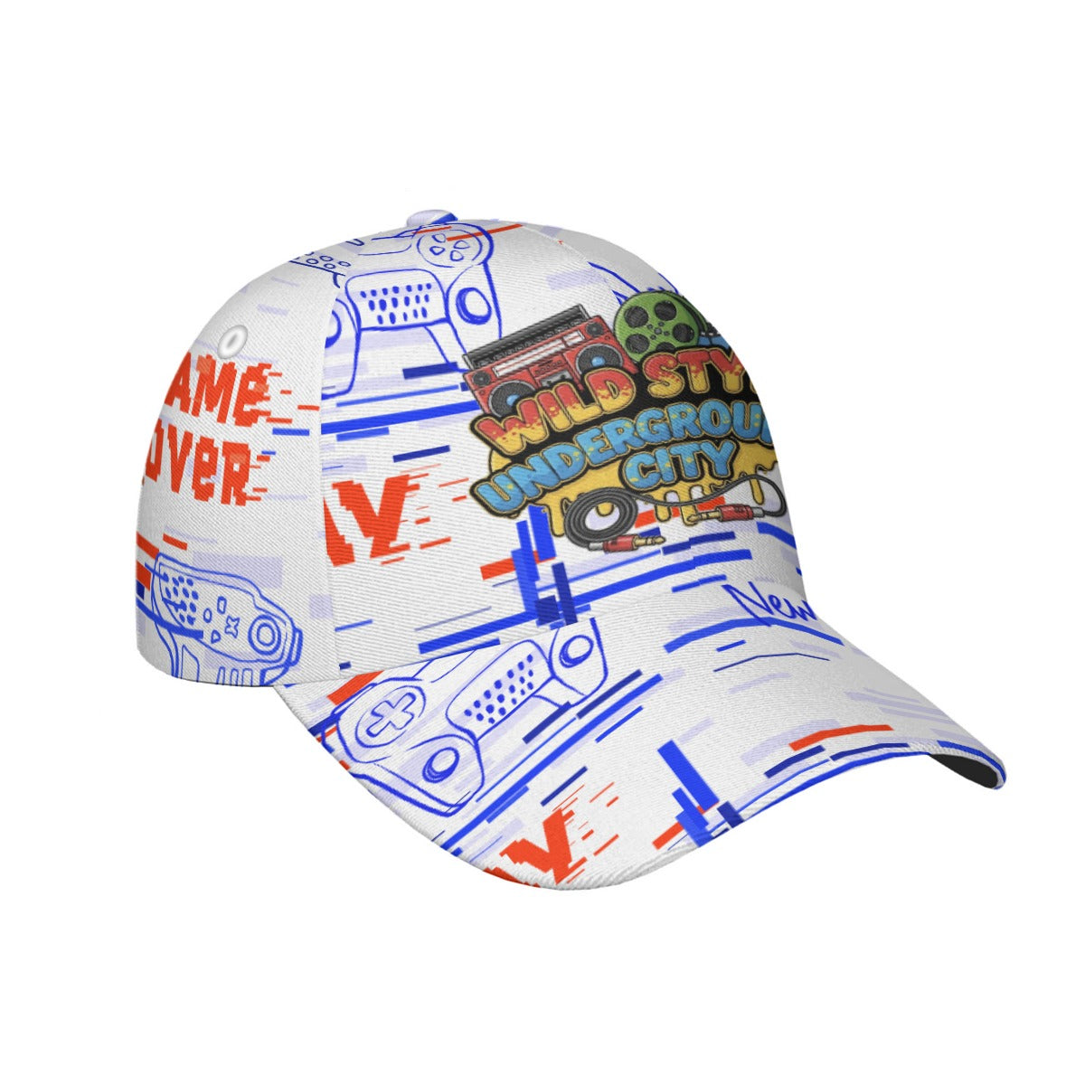 All-Over Print Peaked Cap With Box