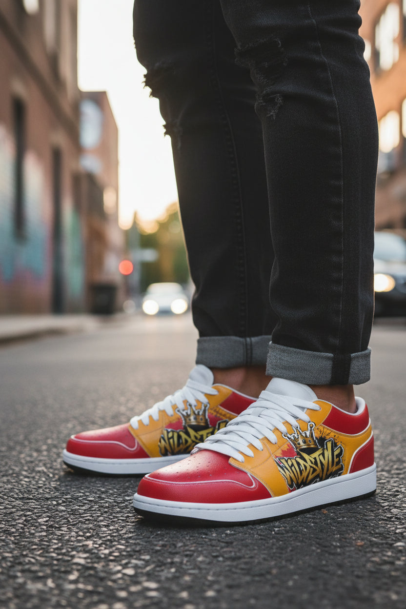 Men's Low State Leather Stitching Shoes