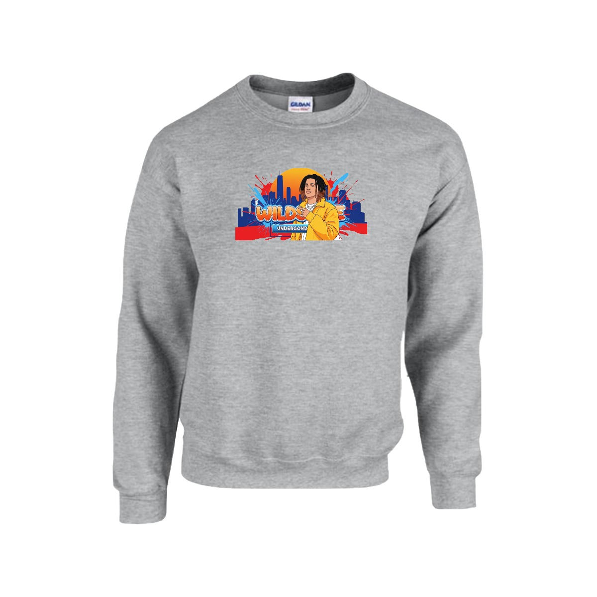 Men's Sweatshirt Printed in USA |Gildan 18000 Front DTF Yoycol