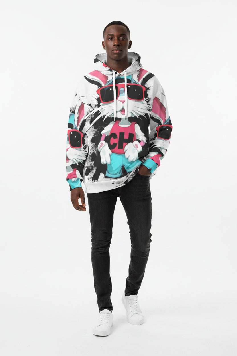 All-Over Print Women’s Hoodie With Decorative Ears