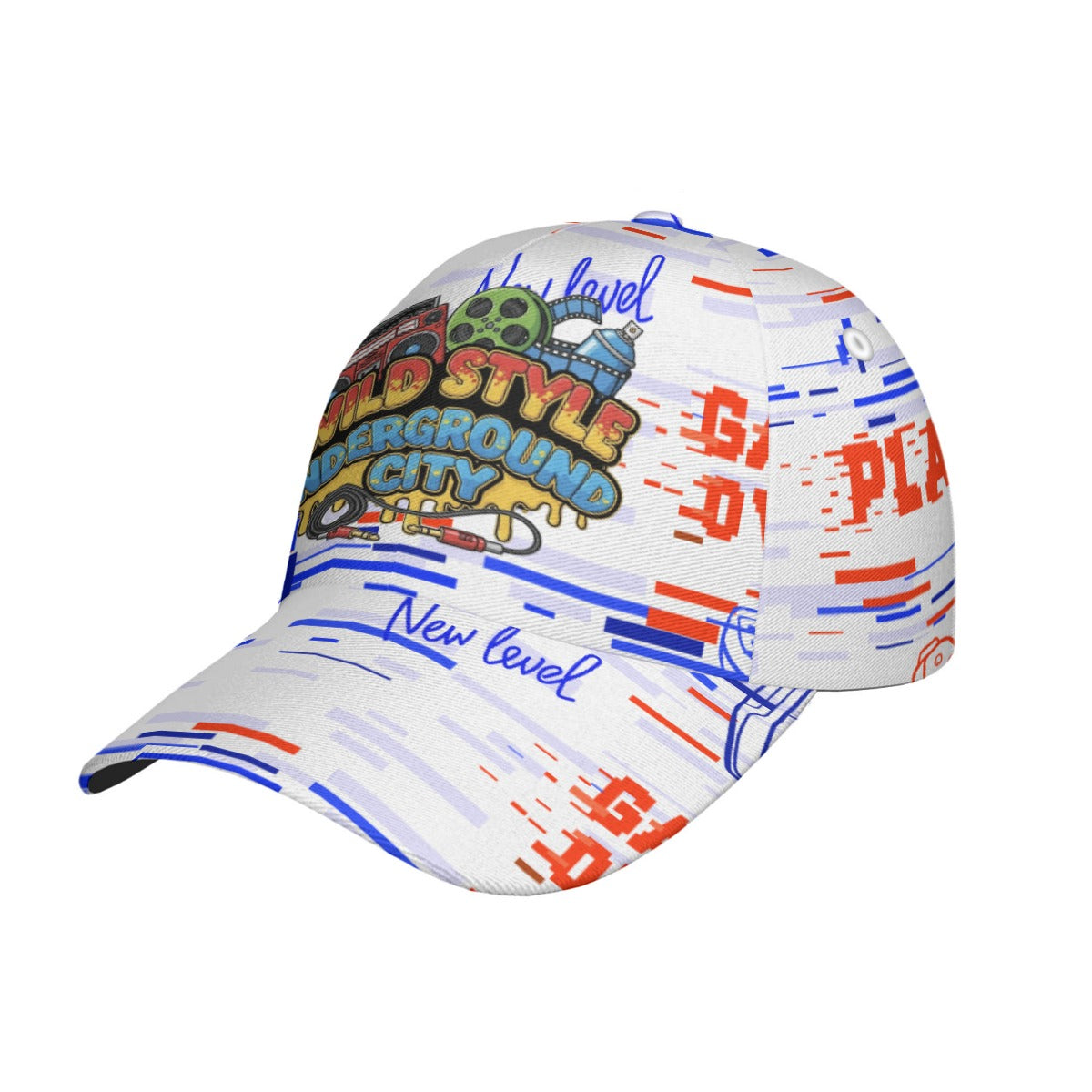 All-Over Print Peaked Cap With Box