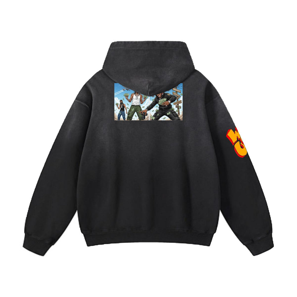 Men’s Vintage Wash Pullover Hoodie|420GSM DTF Yoycol