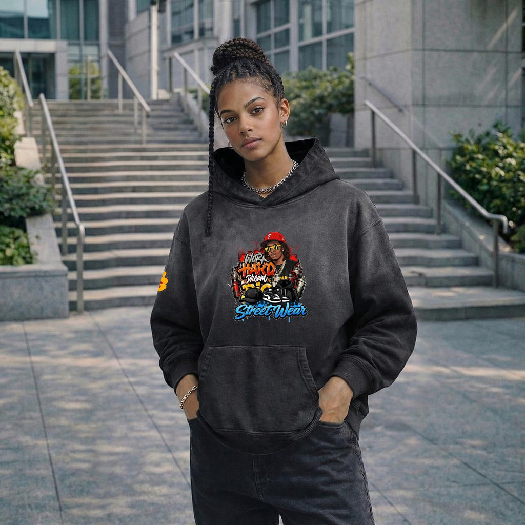 Men’s Vintage Wash Pullover Hoodie|420GSM DTF Yoycol