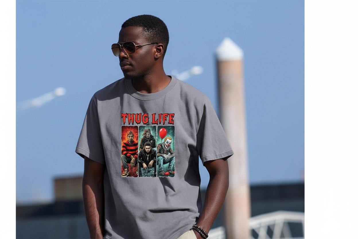Men's T-Shirt Printed in USA|180GSM Front & Back DTF Yoycol