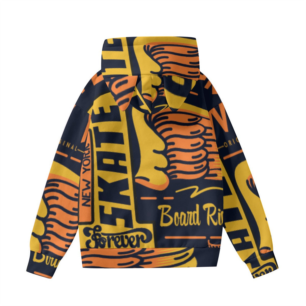 All-Over Print Women’s Hoodie With Decorative Ears Yoycol