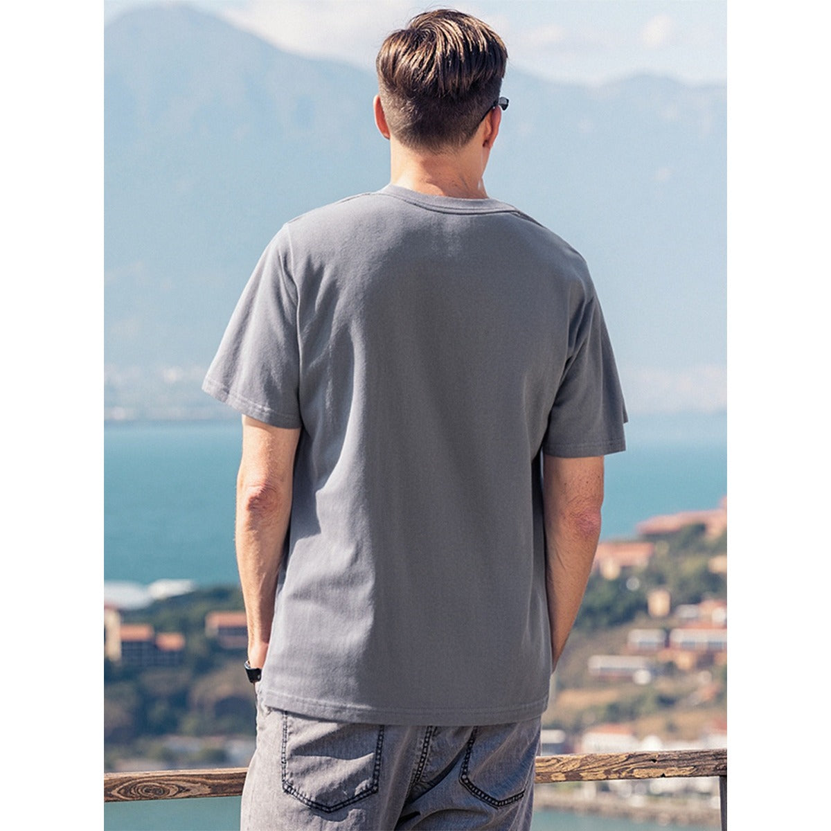 Men's T-Shirt Printed in USA|180GSM Front & Back DTF