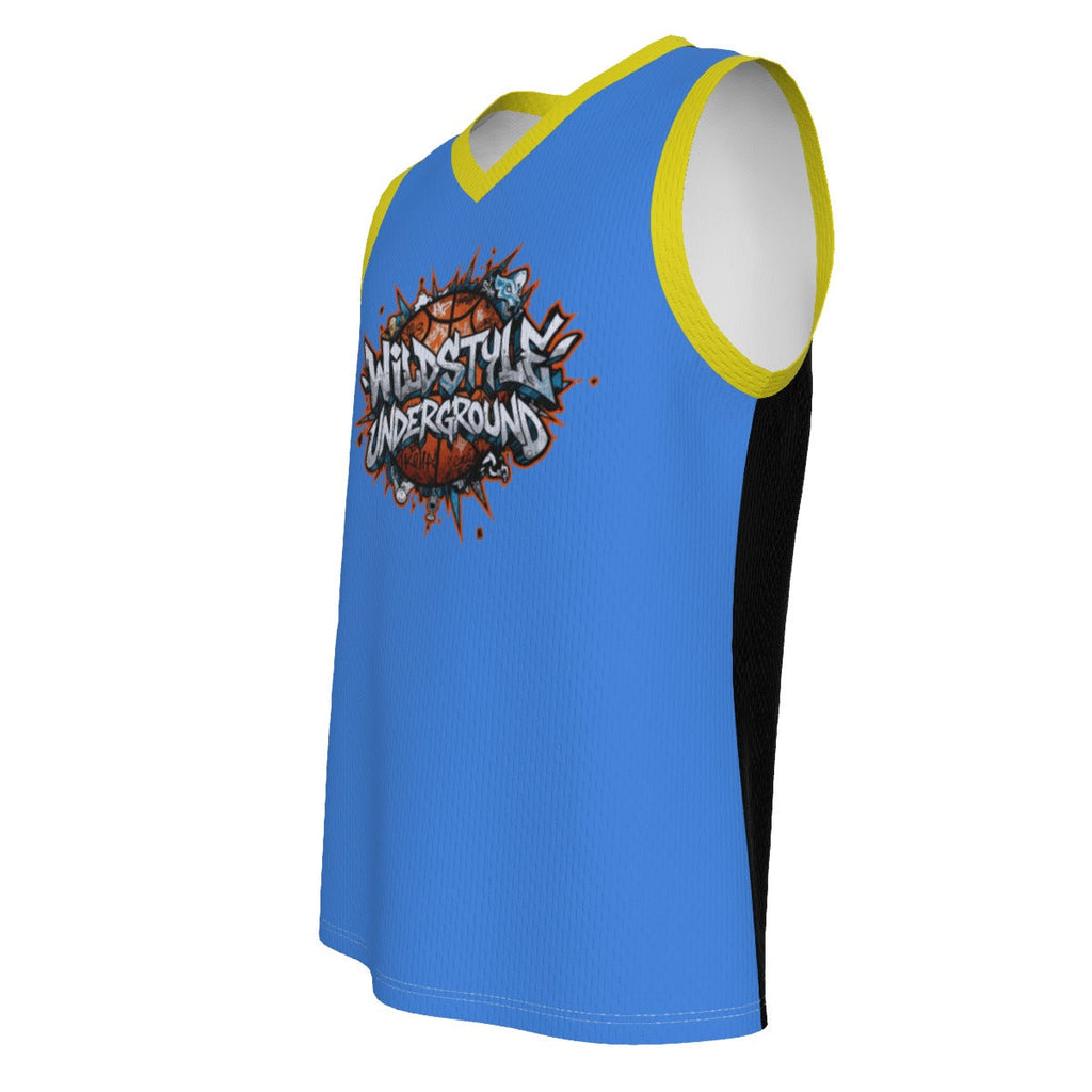 All-Over Print Men's V Neck Basketball Top Yoycol