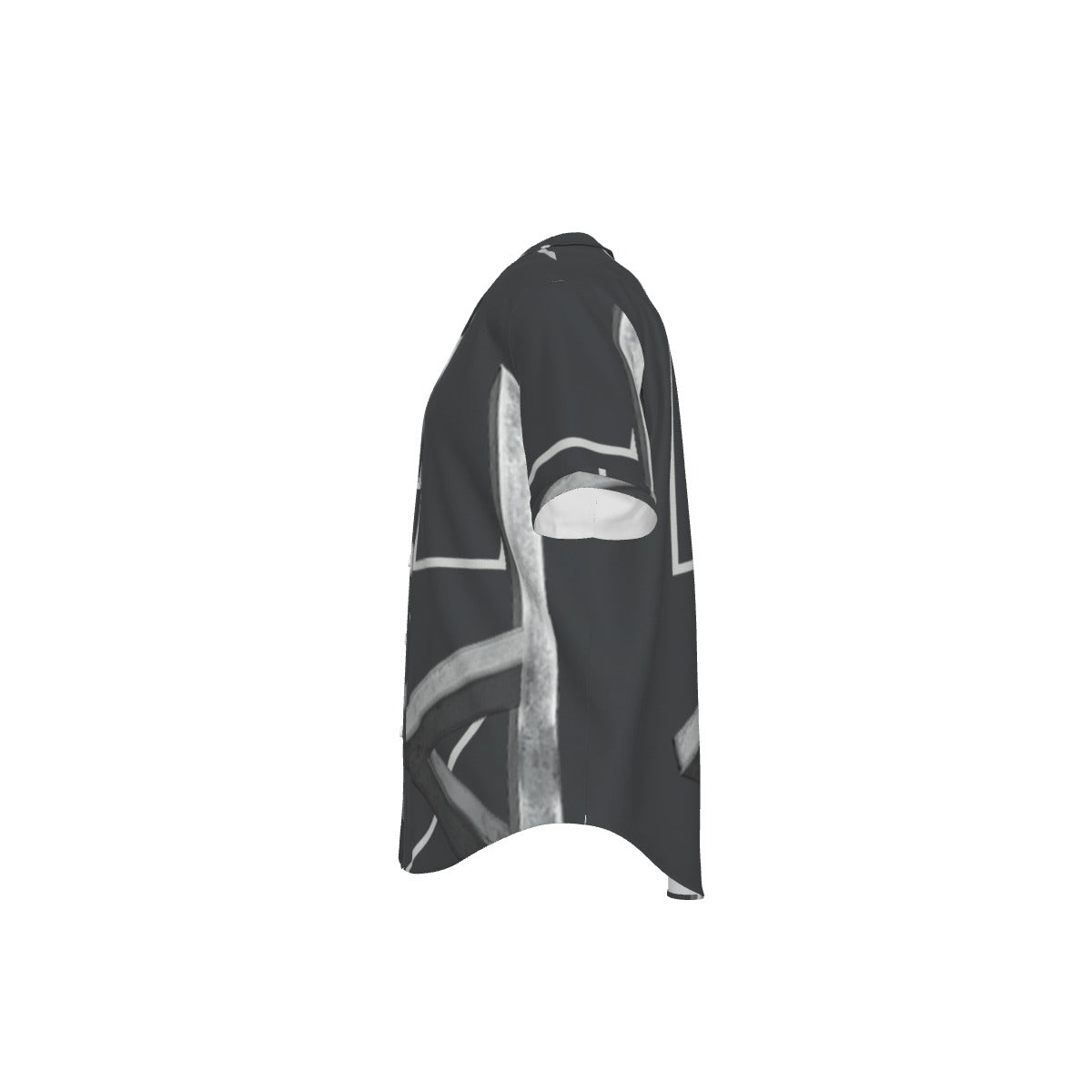 All-Over Print Men's Short Sleeve Baseball Jersey With Pinstripes