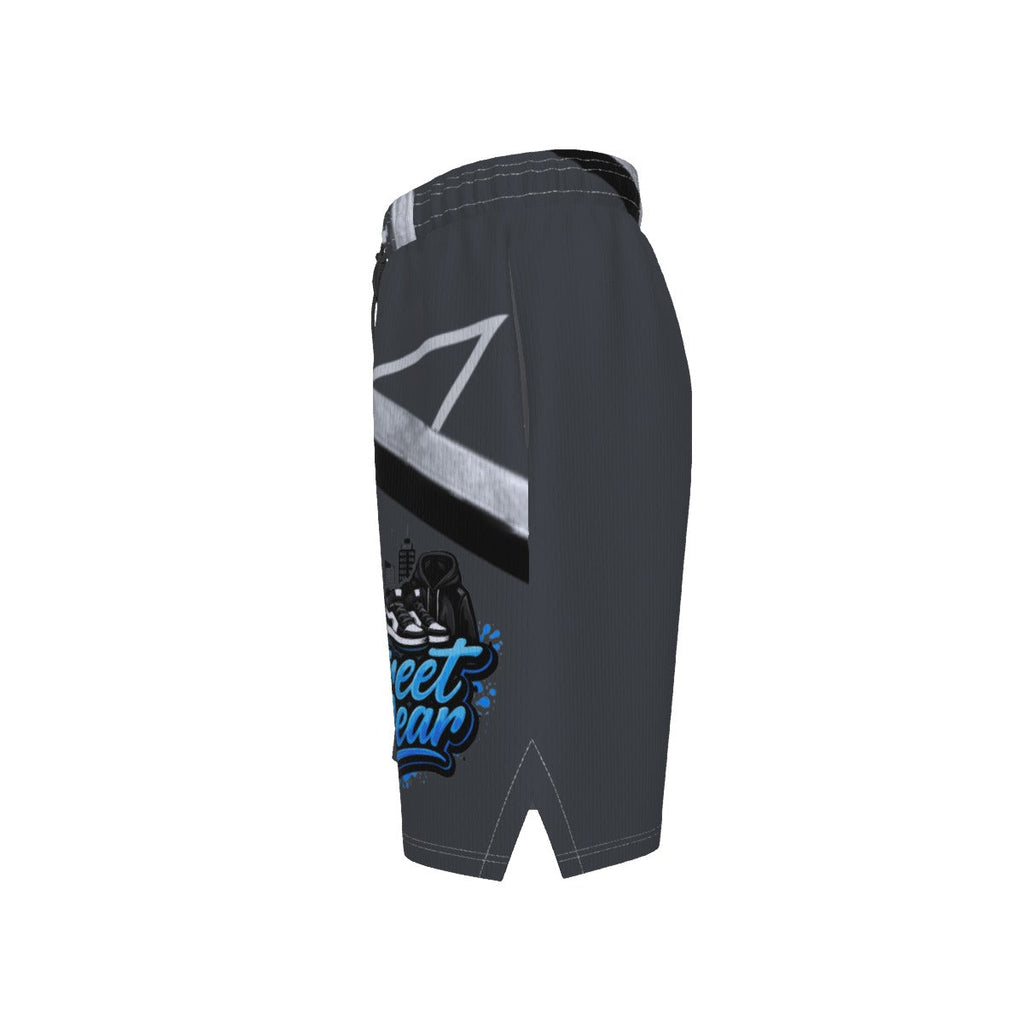 All-Over Print Men's V Neck Basketball Suit Yoycol