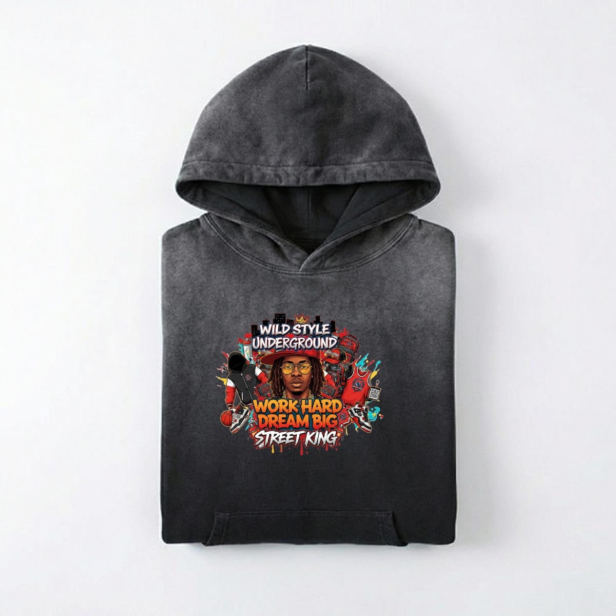 Men’s Vintage Wash Pullover Hoodie|420GSM DTF Yoycol