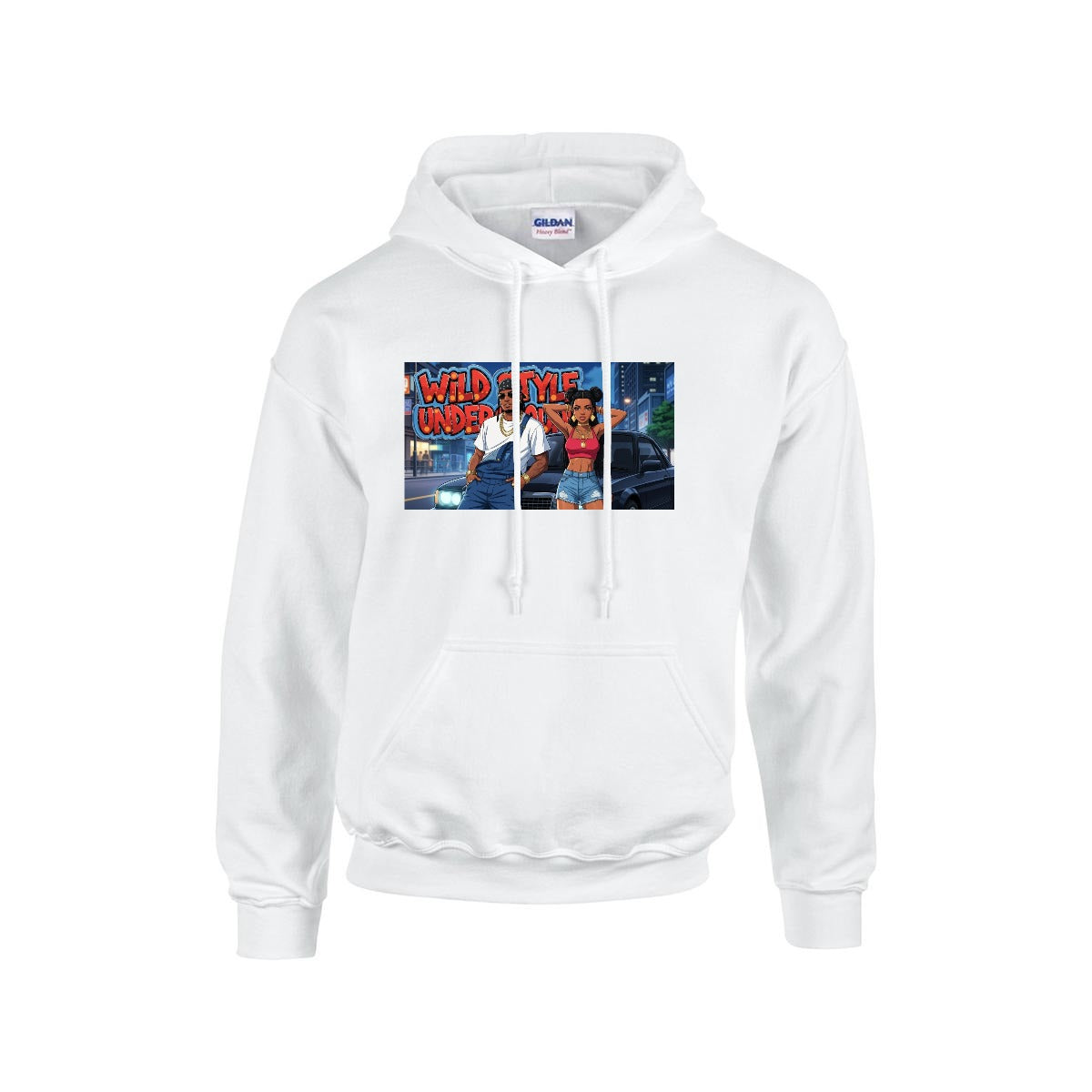 Men's Hoodie Printed in USA |Gildan 18500 Front DTF