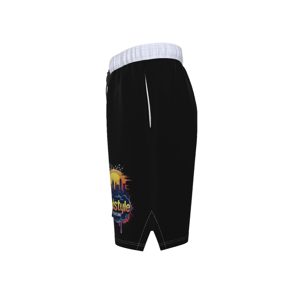 All-Over Print Men's V Neck Basketball Suit Yoycol