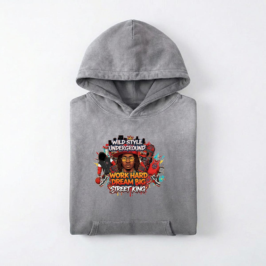Men’s Vintage Wash Pullover Hoodie|420GSM DTF Yoycol