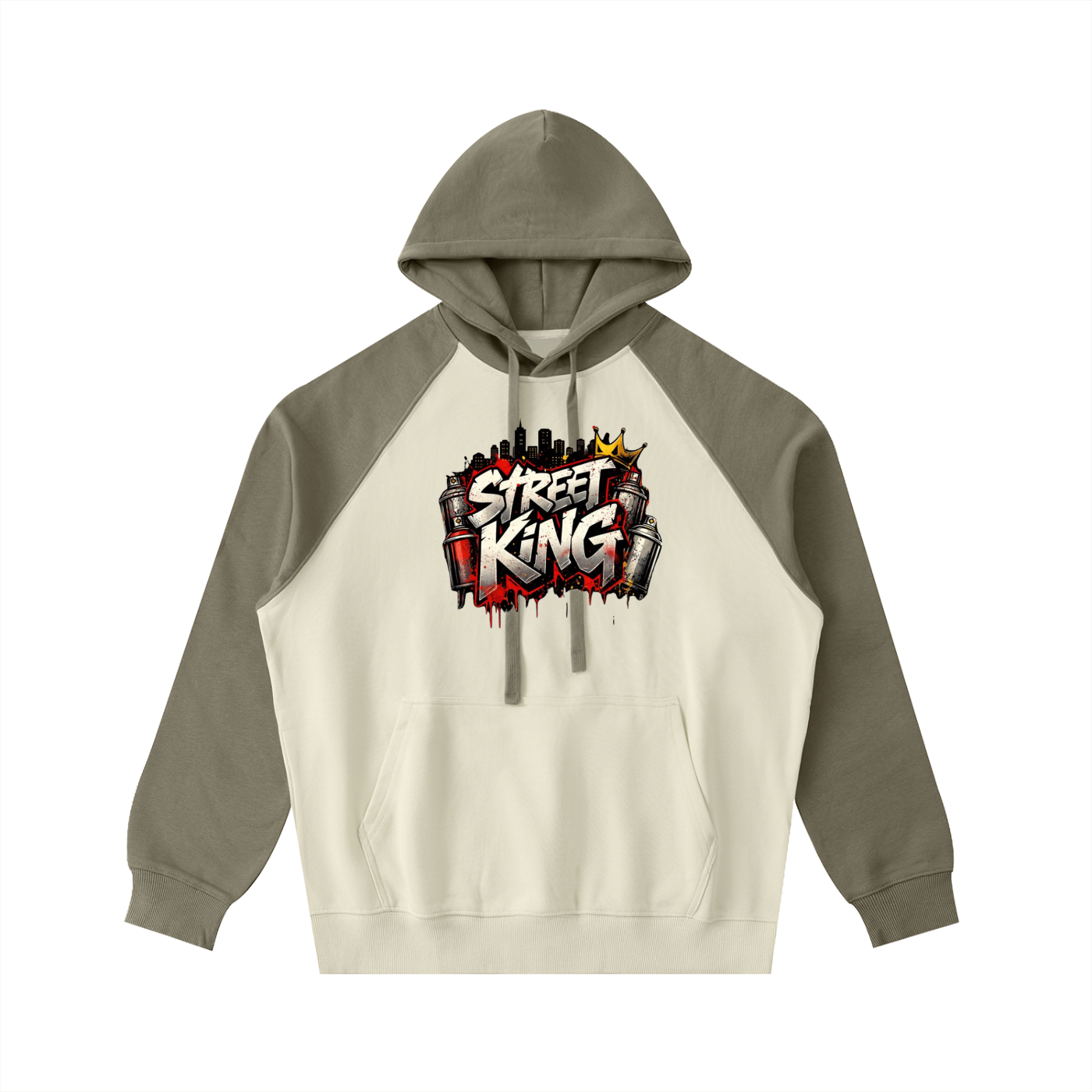 Color-Block Raglan Sleeve Hoodie ODMPOD