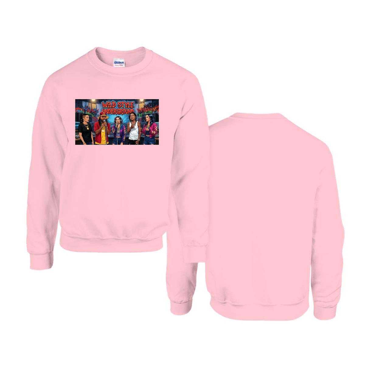 Men's Sweatshirt Printed in USA |Gildan 18000 Front DTF