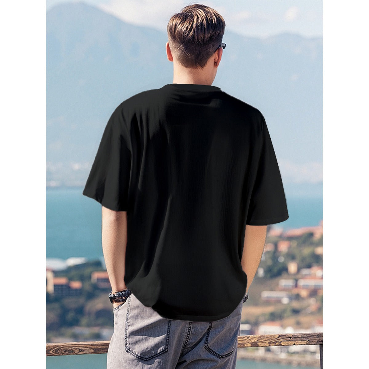 Men's T-Shirt Printed in USA|180GSM Front & Back DTF Yoycol