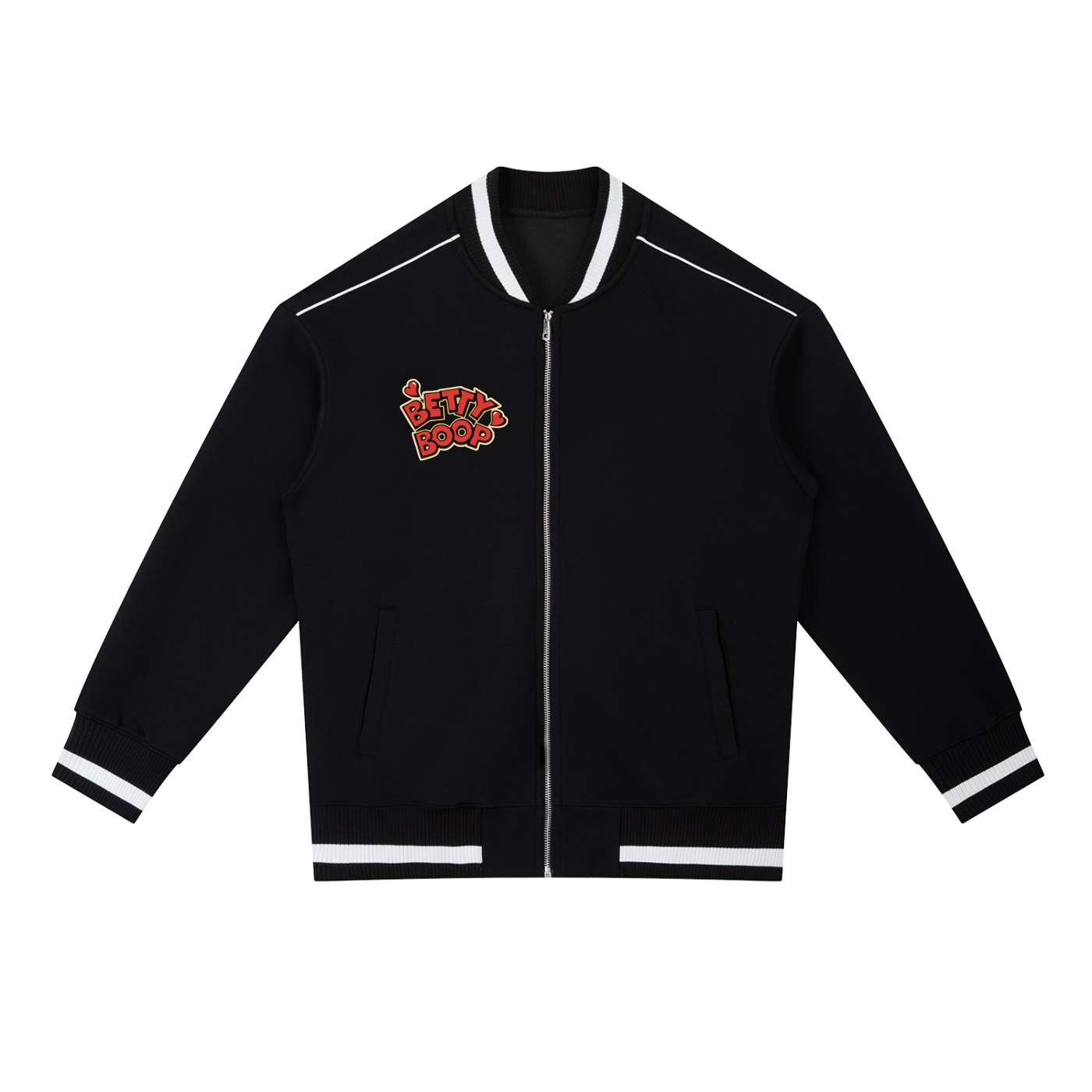 Contrast Piping Zip Bomber Jacket ODMPOD