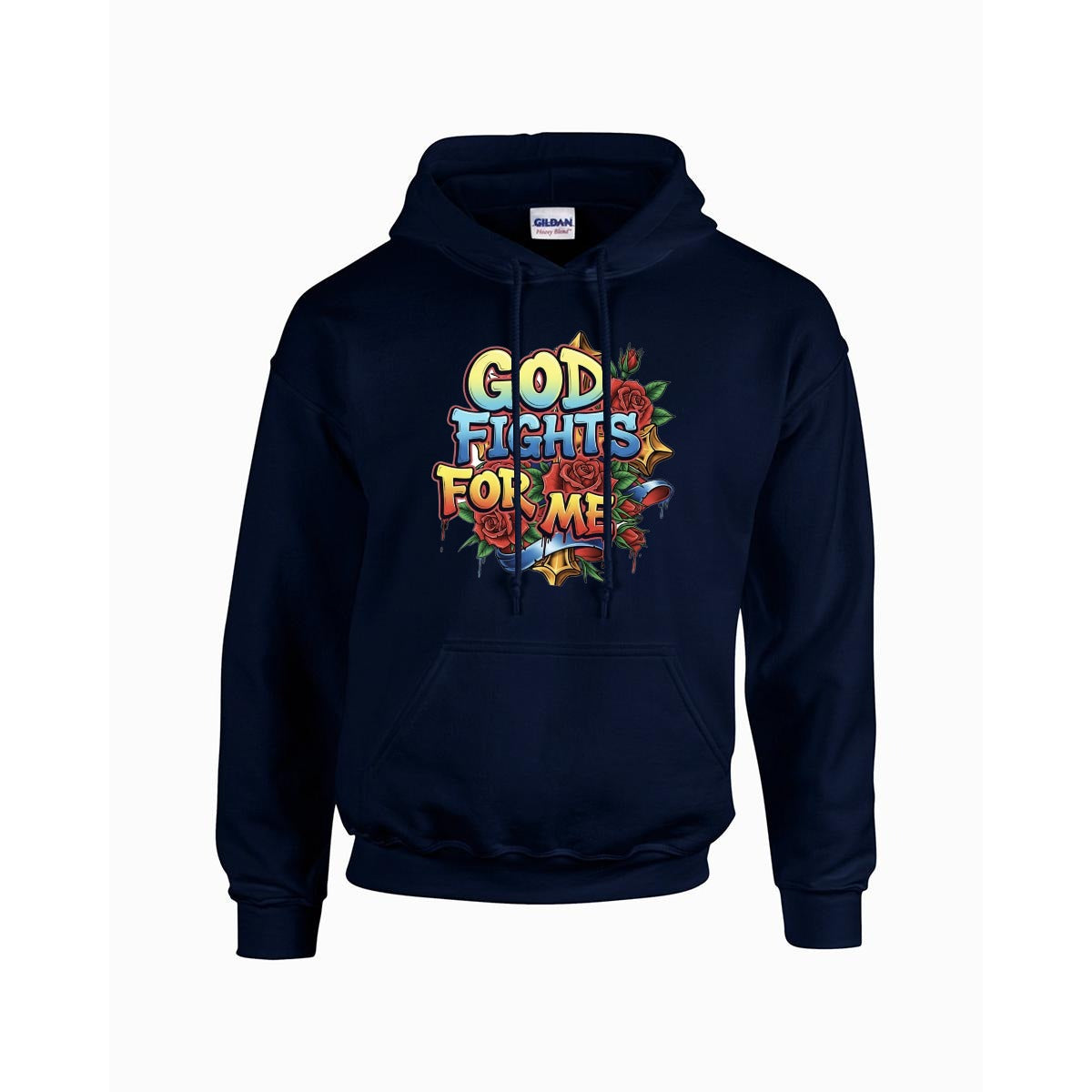 Men's Hoodie Printed in USA |Gildan 18500 Front DTF