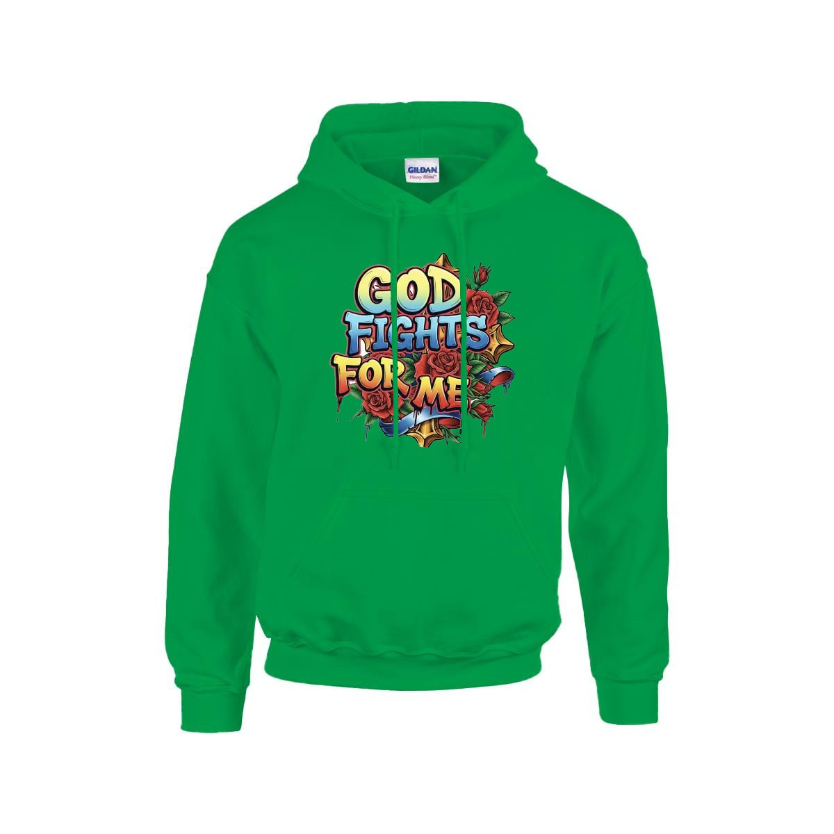 Men's Hoodie Printed in USA |Gildan 18500 Front DTF