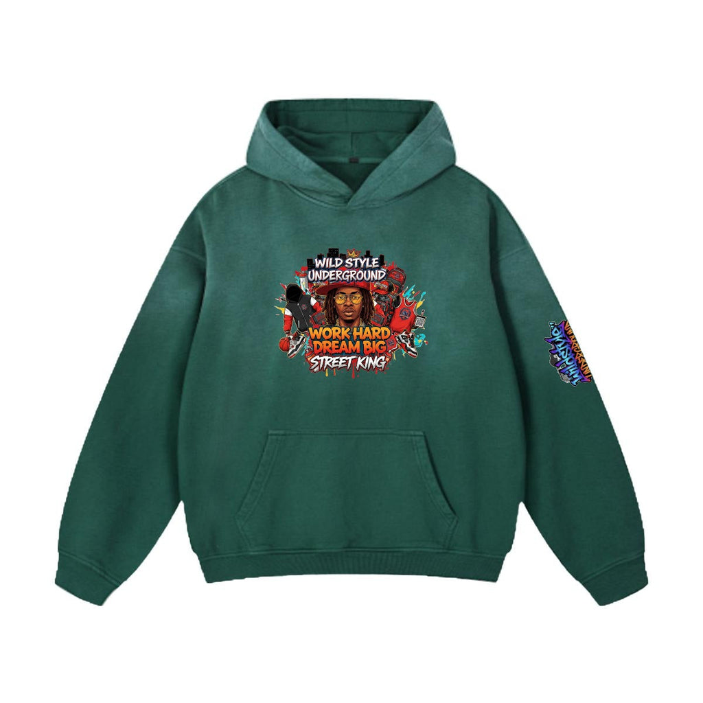 Men’s Vintage Wash Pullover Hoodie|420GSM DTF Yoycol