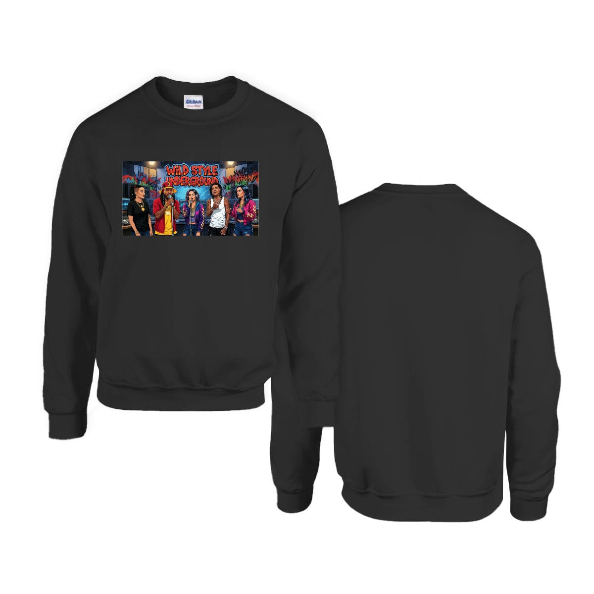 Men's Sweatshirt Printed in USA |Gildan 18000 Front DTF