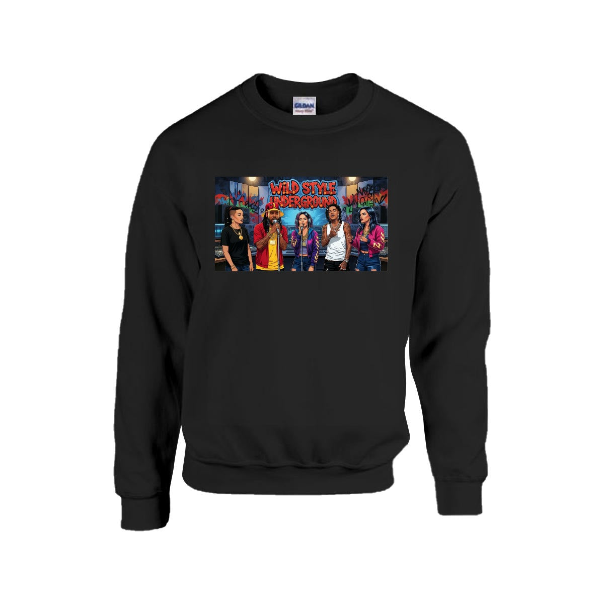 Men's Sweatshirt Printed in USA |Gildan 18000 Front DTF
