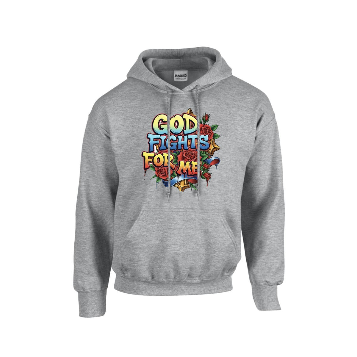 Men's Hoodie Printed in USA |Gildan 18500 Front DTF
