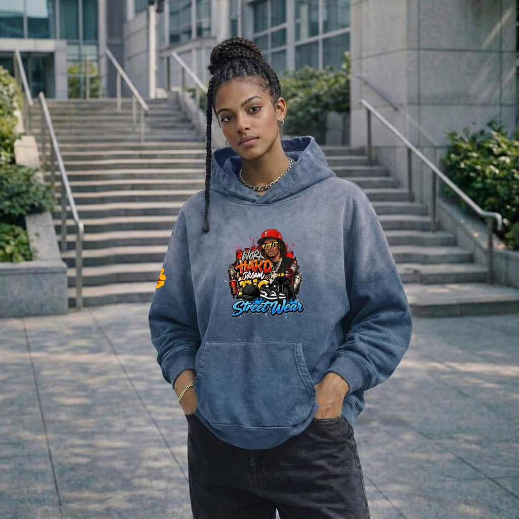 Men’s Vintage Wash Pullover Hoodie|420GSM DTF Yoycol