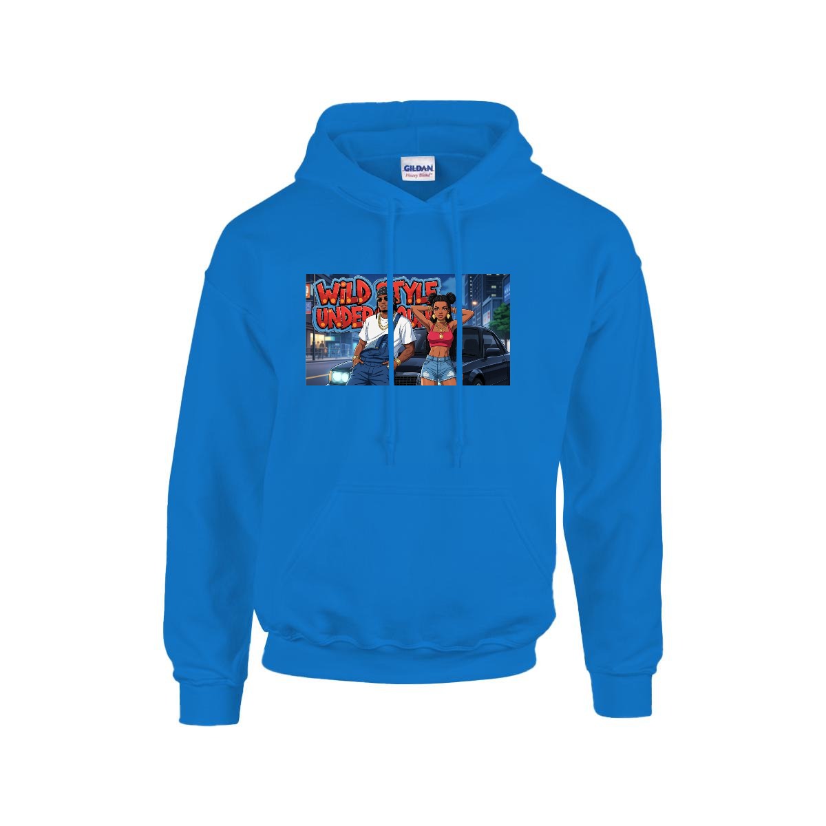 Men's Hoodie Printed in USA |Gildan 18500 Front DTF