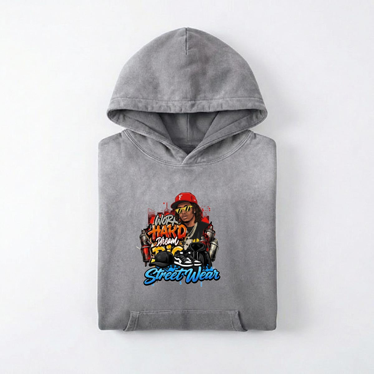 Men’s Vintage Wash Pullover Hoodie|420GSM DTF Yoycol