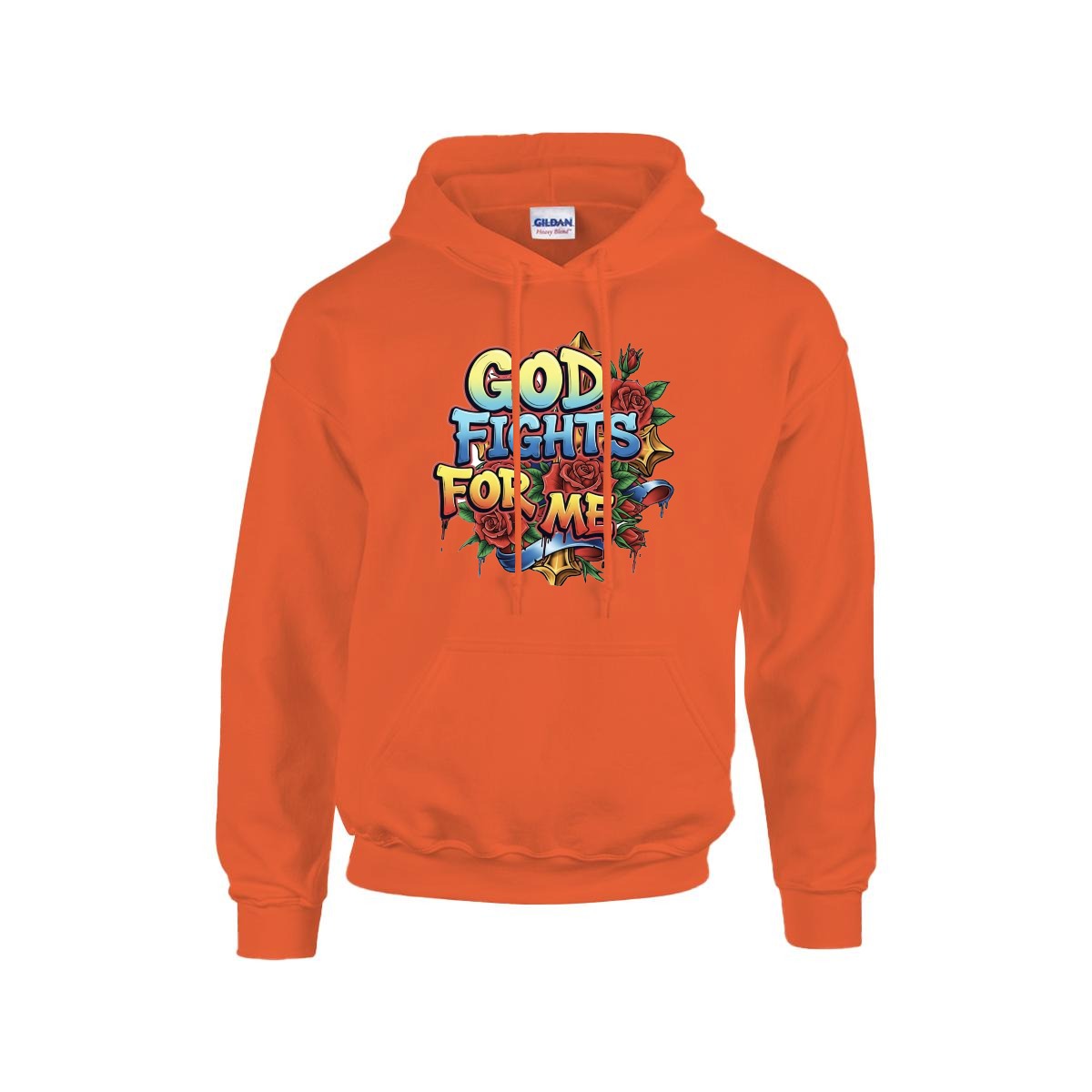 Men's Hoodie Printed in USA |Gildan 18500 Front DTF