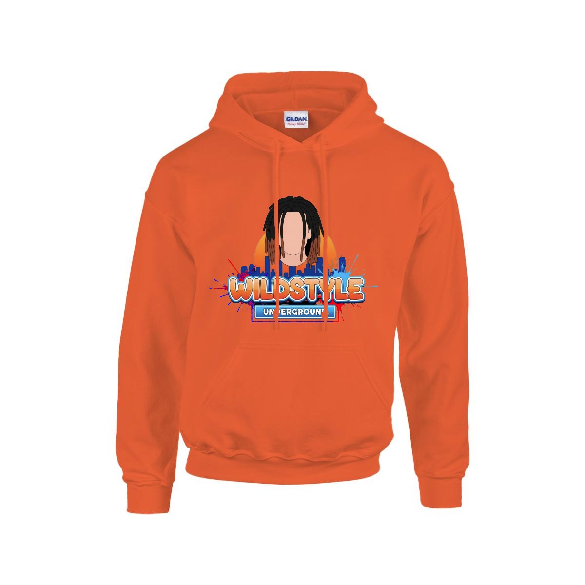 Men's Hoodie Printed in USA |Gildan 18500 Front DTF