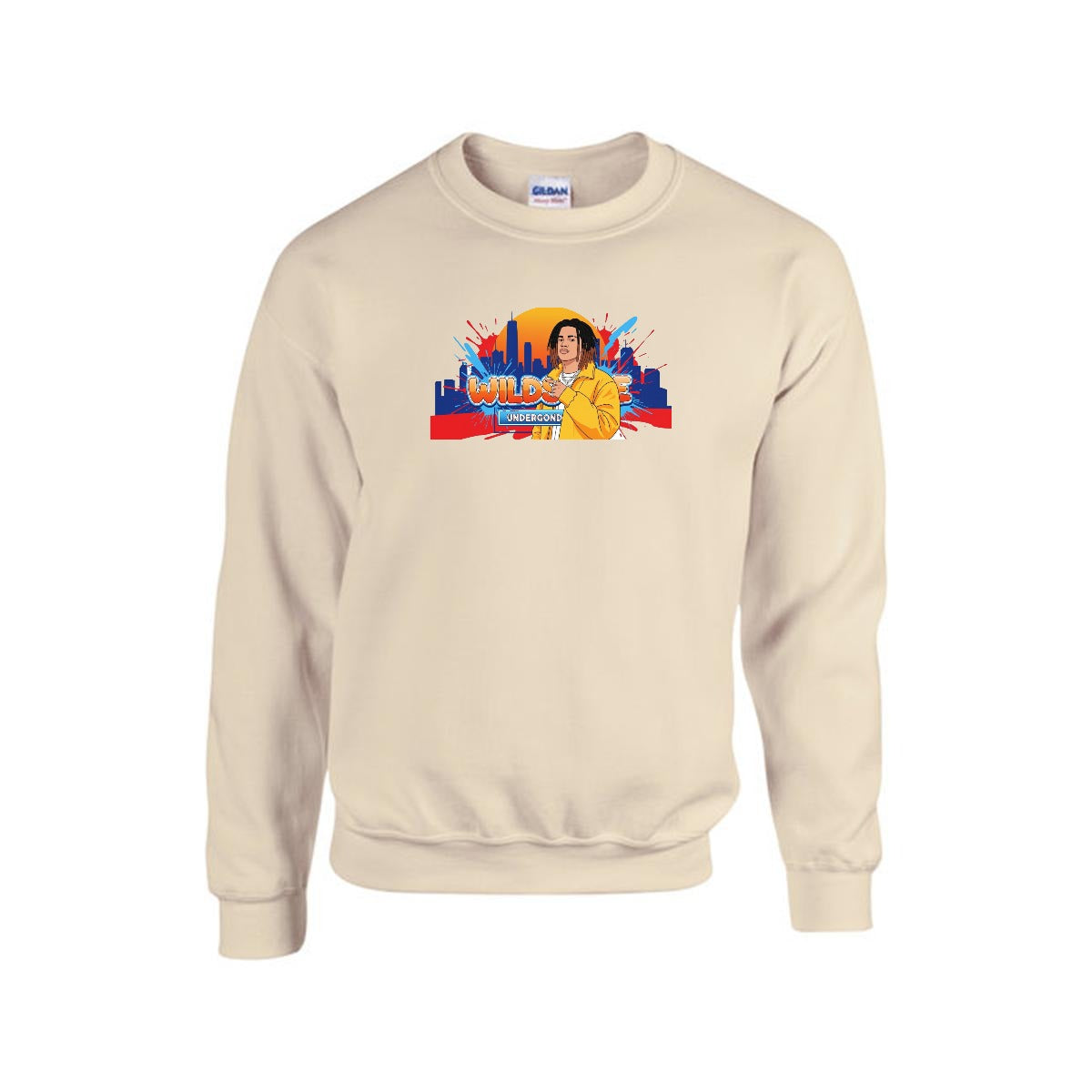 Men's Sweatshirt Printed in USA |Gildan 18000 Front DTF Yoycol