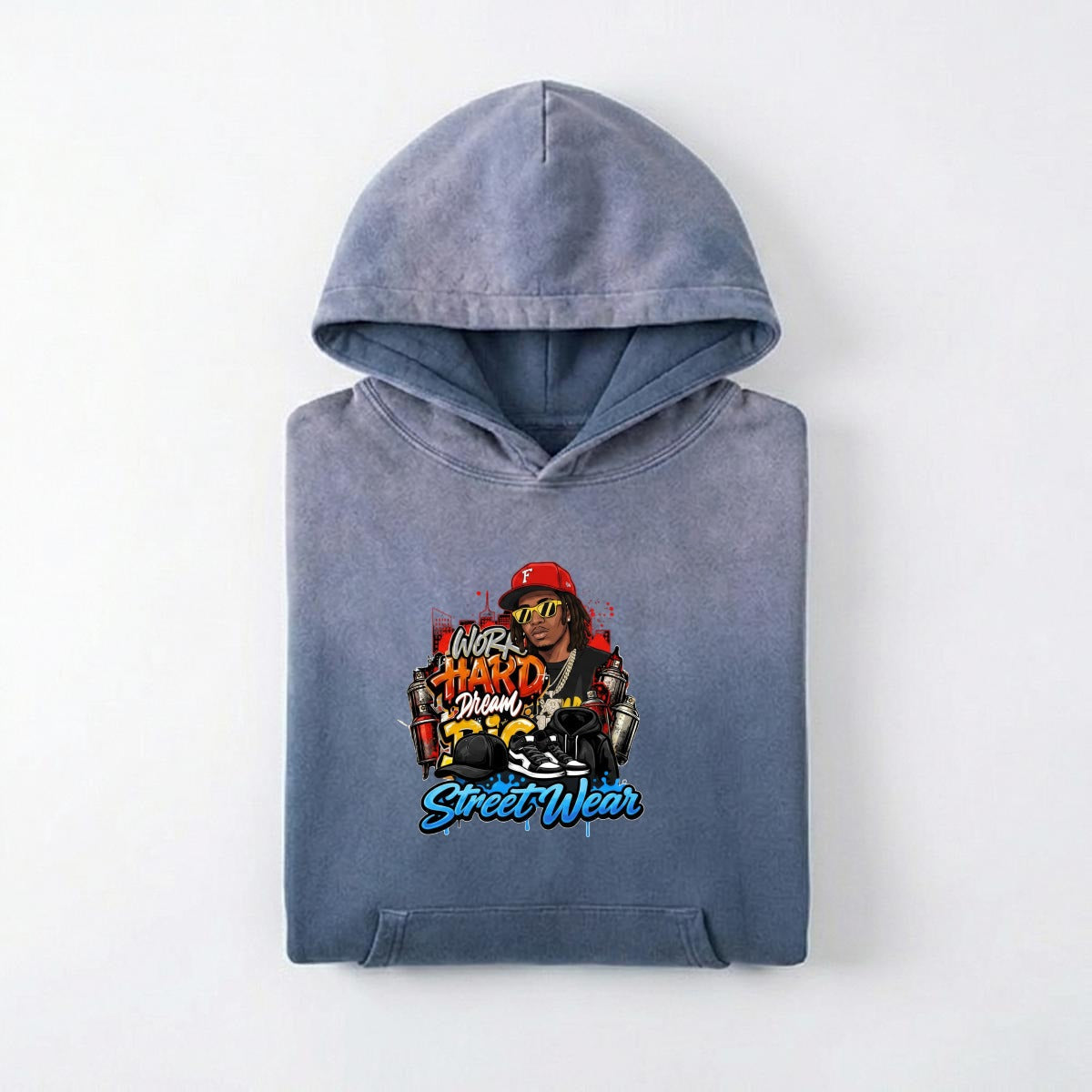 Men’s Vintage Wash Pullover Hoodie|420GSM DTF Yoycol
