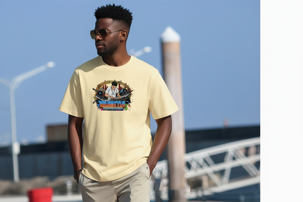 Men's T-Shirt Printed in USA|180GSM Front & Back DTF Yoycol