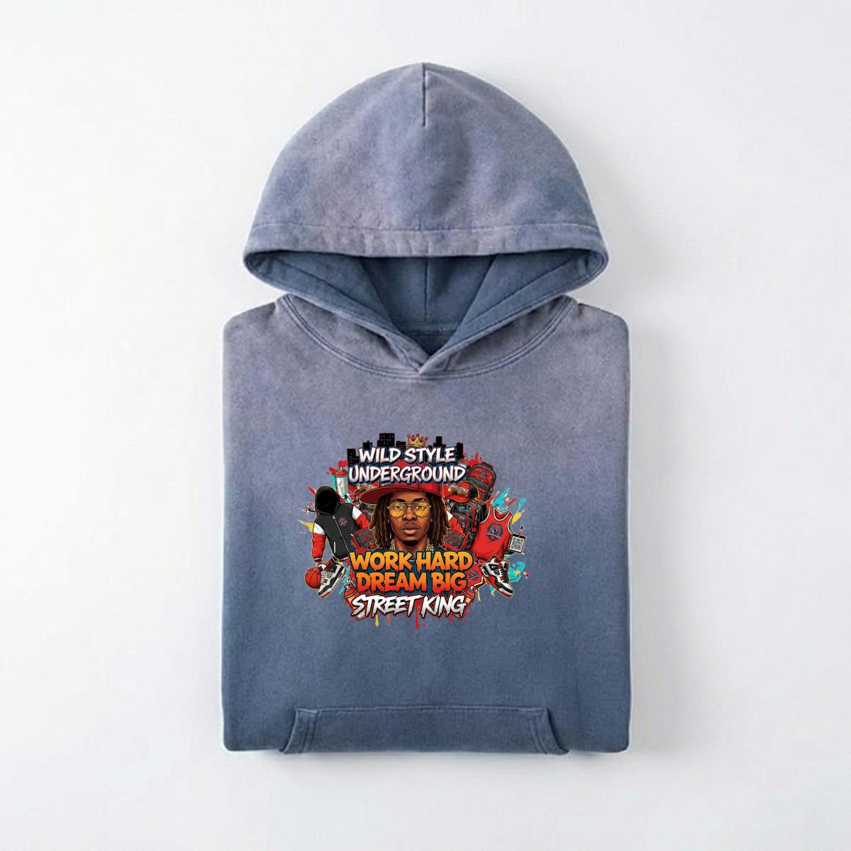 Men’s Vintage Wash Pullover Hoodie|420GSM DTF Yoycol